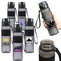FORTNITED Large Capacity Sports Water Bottle Motivational Leak Proof Portable Reusable Plastic Cups Outdoor Travel Gym Jugs