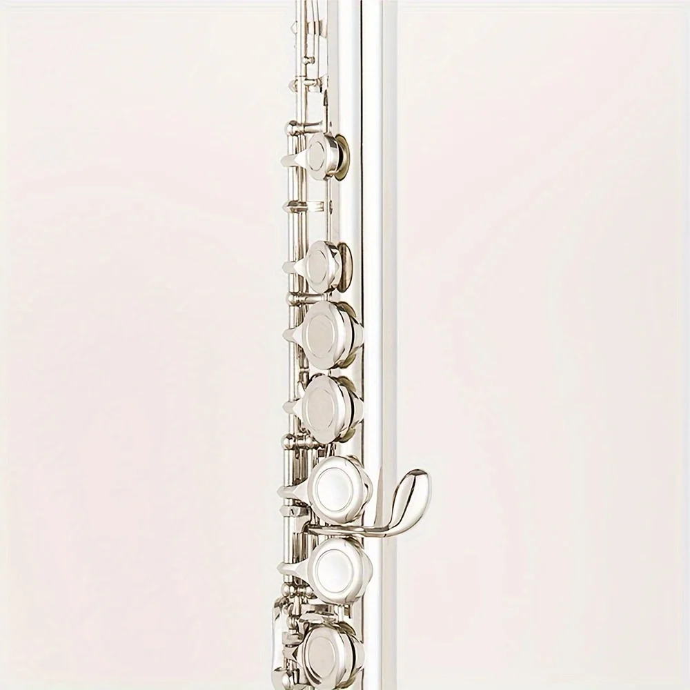 JYFL-E150S Flute with E Key 16-Hole Music Row White Copper Silver Plated Professional Flute Jazz Instrument