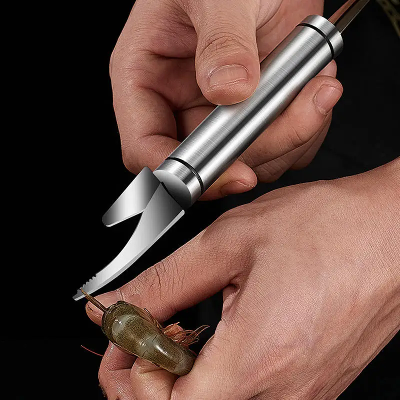 1/2/4pcs Stainless Steel Shrimp Deveiner Tool, Multifunction Seafood Peeler Knife for Shrimp Fish and Kitchen Use