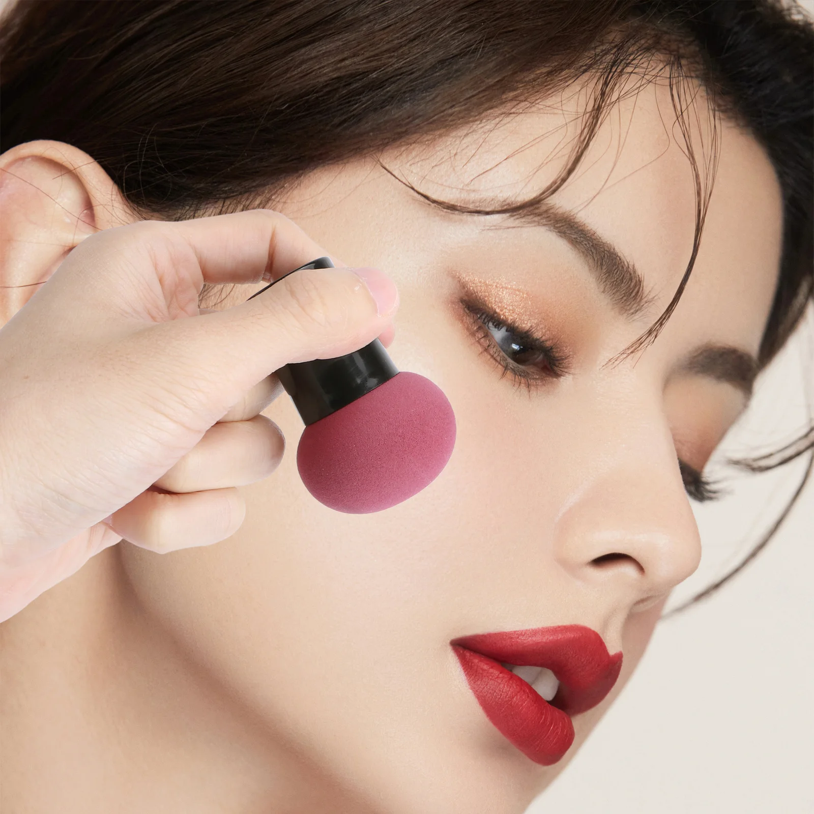 5 pezzi di spugna per soffio per trucco premium in polvere di funghi per applicatore di forniture per cipria in polvere per il viso