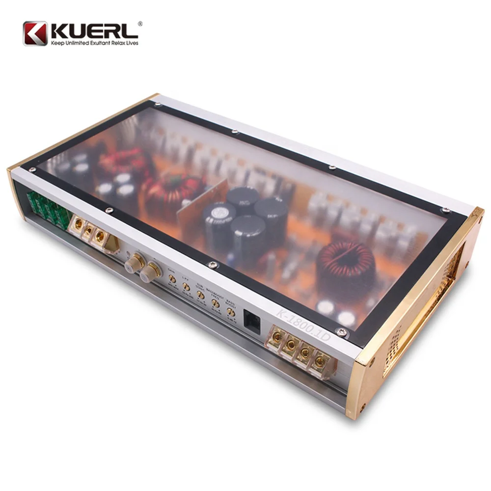 Factory wholesale class D 1 channel car power amplifier 1600W big power digital monoblock car amplifier