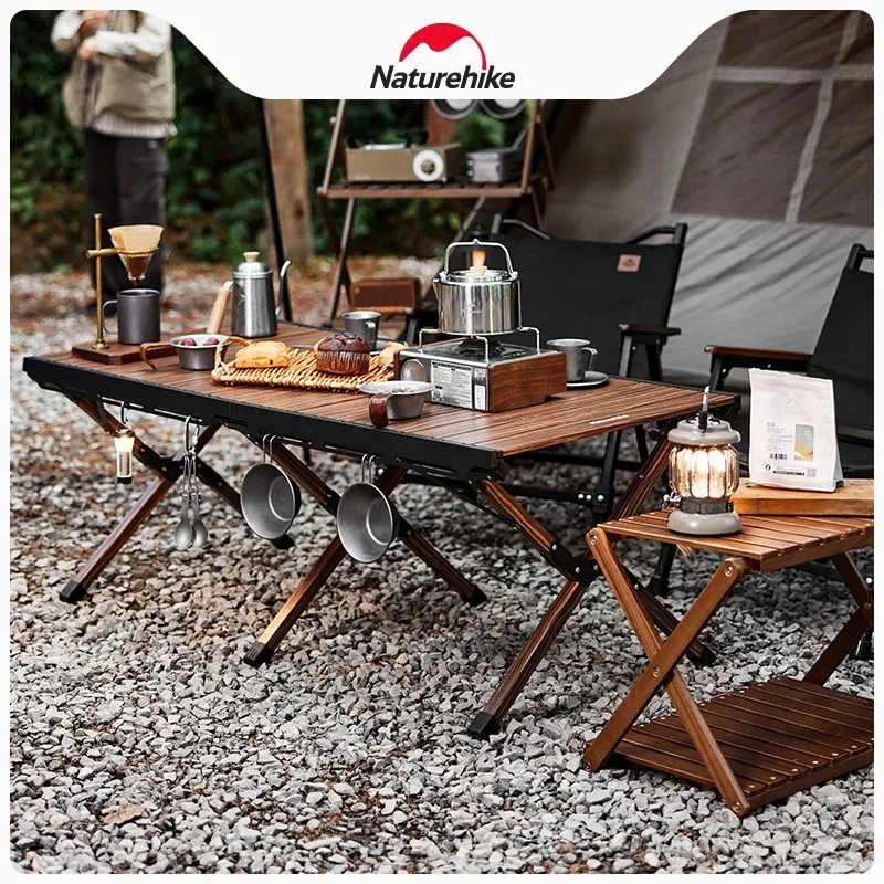 

Naturehike Aluminum Alloy Egg Roll Table Portable Outdoor Camping Folding Table Picnic Table