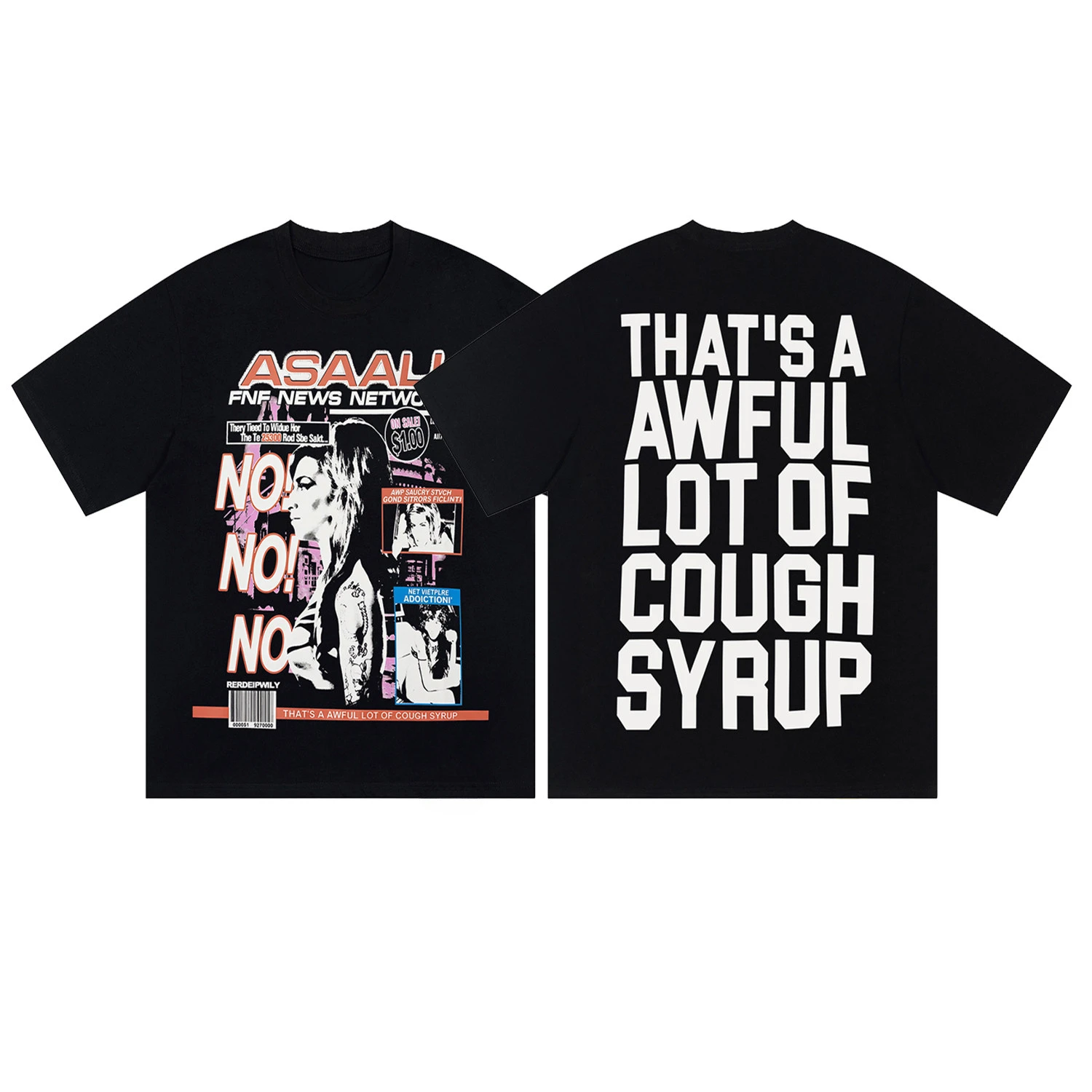 THAT. SA AWFUL LOT OF COUGH SYRUP Cotton Tees Graphic Printing High-end Luxury Unisex Style Both of Men and Women