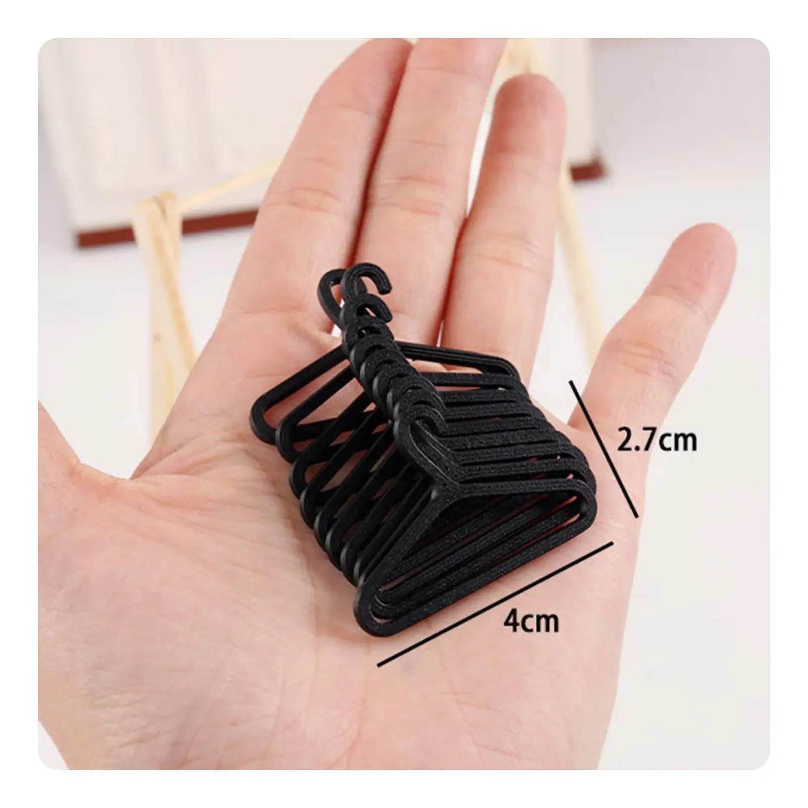 Miniature Dollhouse Hangers PETG Realistic Clothes Holder Tiny Accessories for 1 12 Scale Doll Bedroom and Shop Setup - view 6