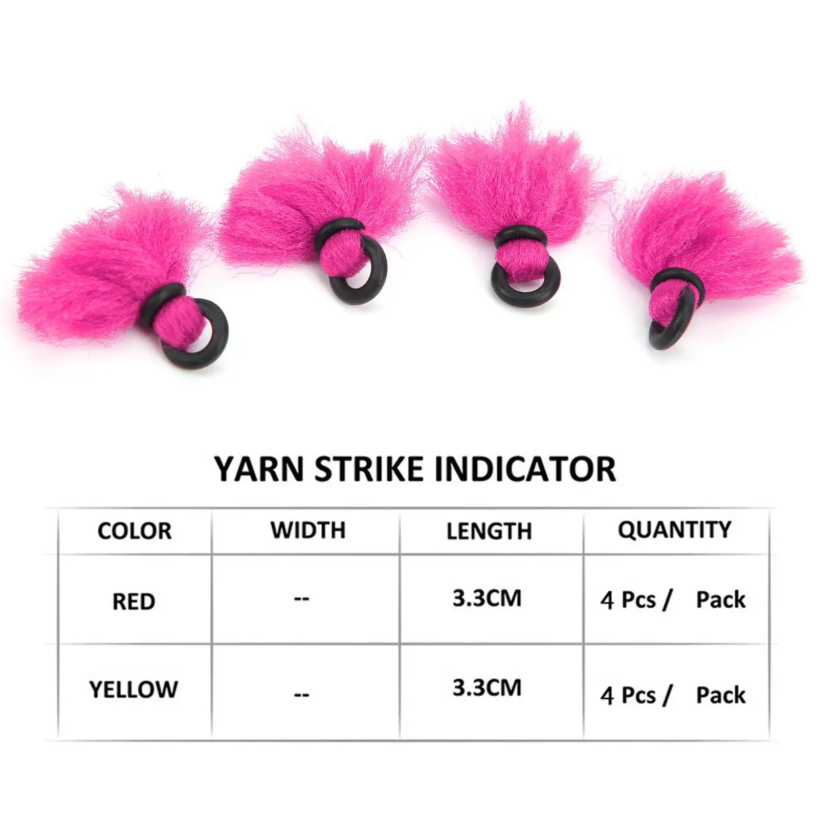 Fly Fishing Yarn Strike Indicators - High Buoyancy Floats, Easy Install & Disassemble with Rubber O-ring