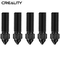 Official Creality K1 Nozzle Kits, 5PCS Ender 3 V3 KE 3D Printer Hardened Steel Nozzles, High-Speed High Flow Nozzle for K1series