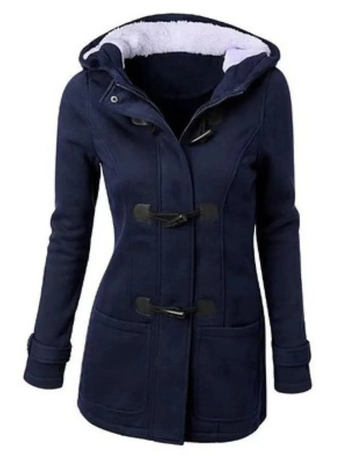 

Женское облегающее пальто с капюшоном Thiened, уличное пальто на молнии, длинное све, верхняя одежда средней длины из другого материала