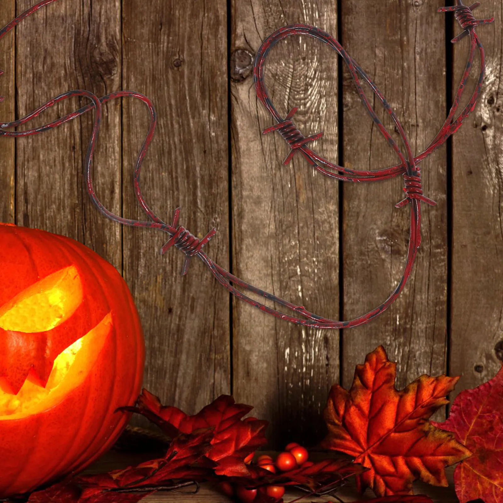 

Искусственная колючая проволока для Хэллоуина, легкий реалистичный пластиковый декор, украшение для дома с привидениями, для вечеринки, страшный реквизит, гирлянда-украшение для розыгрышей