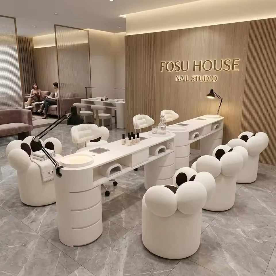 Nordic Manicure Table Nail Tables Minimalist Nail Table Station Manicure Luxury Unique Nageltisch Mit Absaugung Salon Furniture