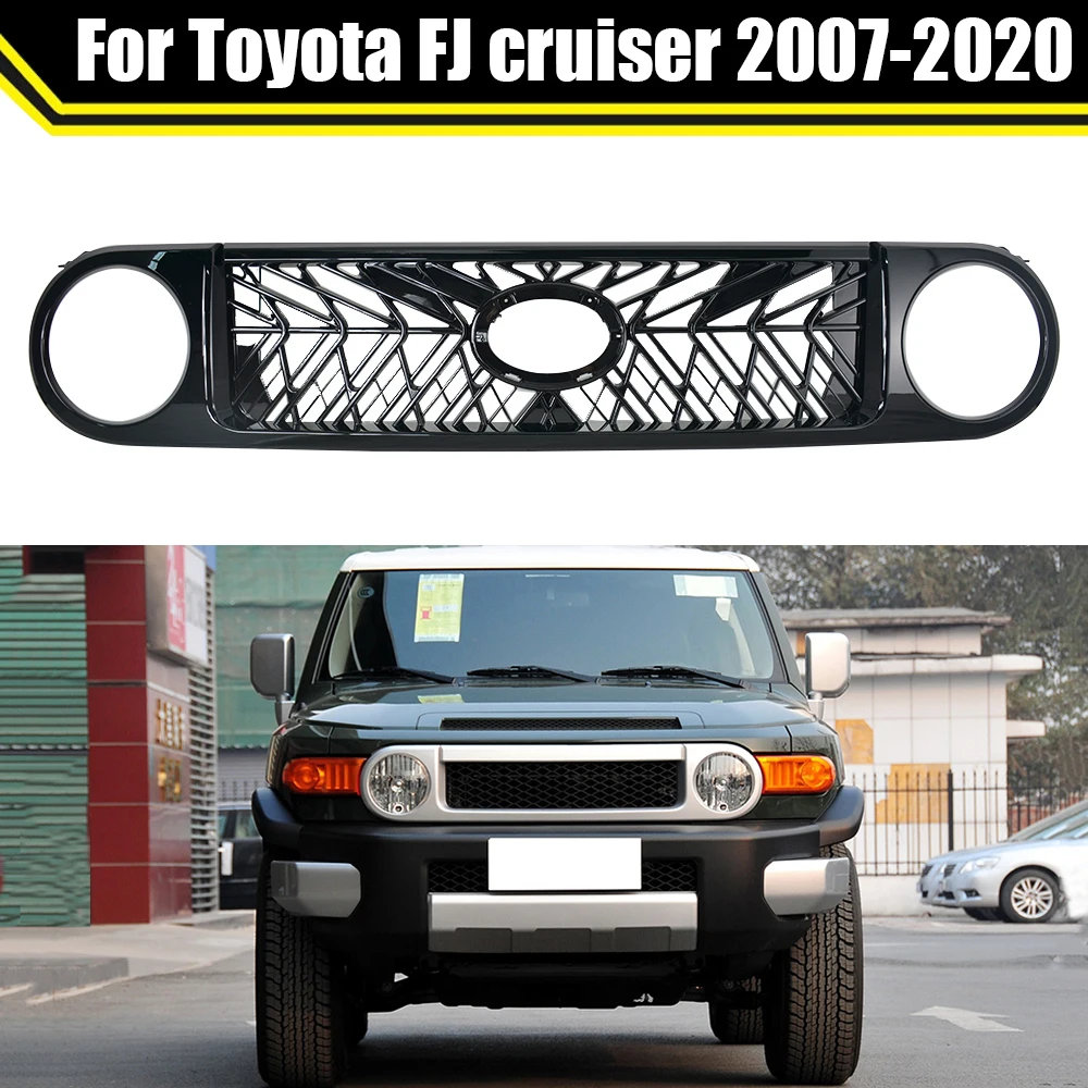 

Modified For Toyota FJ Cruiser 2007-2020 Racing Grille Grills Mesh Front Bumper Grilles Radiator Trim Cover