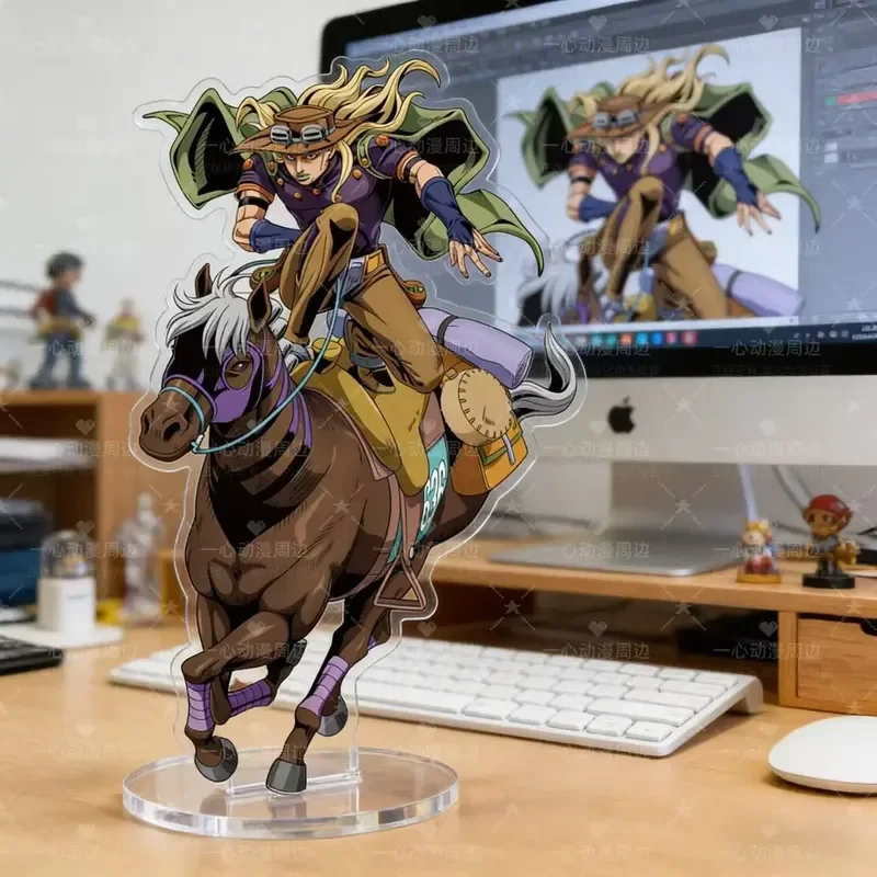 New Jojo'S Bizarre Adventure Steel Ball Run Acrylic Stand Figure Hd Exquisite Cute Desktop Humanoid Ornament Anime Decor Gift