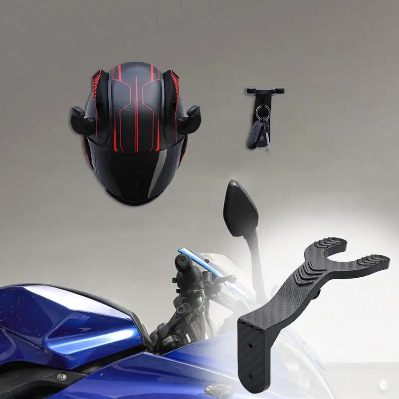 Motorcycle Head Gear Hook Motorcycle Helmet Holder Helmet Hook Wall Mount Football Bicycle Hat Hanger Stand for Caps wall rack view 2