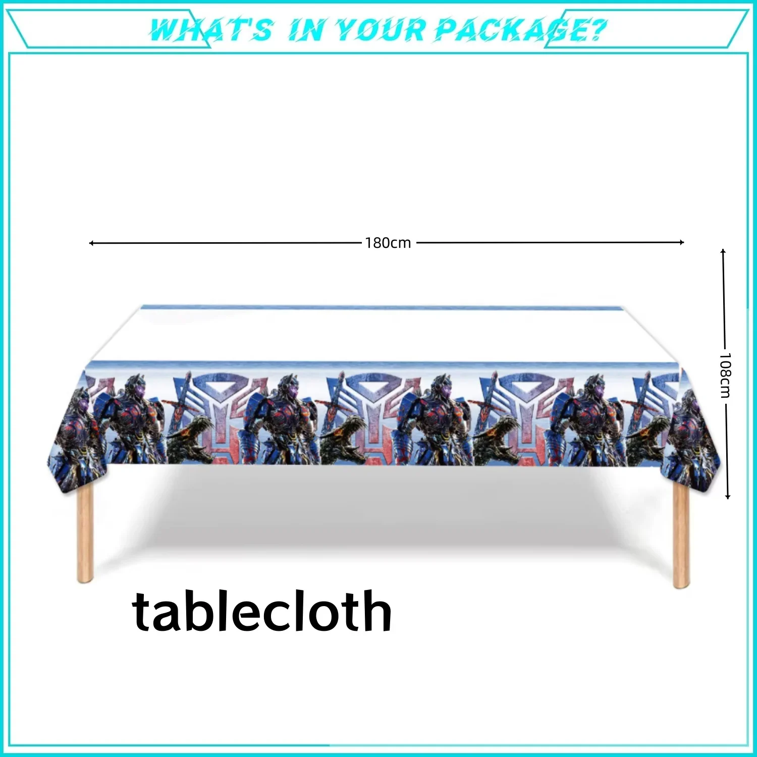 Transformation Tablecloth Birthday Party Decoration Shape Shifting Robot Disposable Table Cover Baby Shower Kids Party Supplies