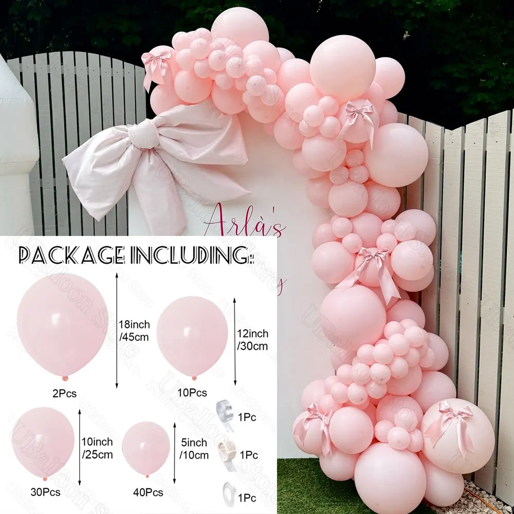 MicroPlush Twilight Pink Ballonbogen 5/10/12/18 Zoll Dusty Boho Haze Pink Ballons Girlande für Geburtstag Babyparty Hochzeit Party Dekor 9