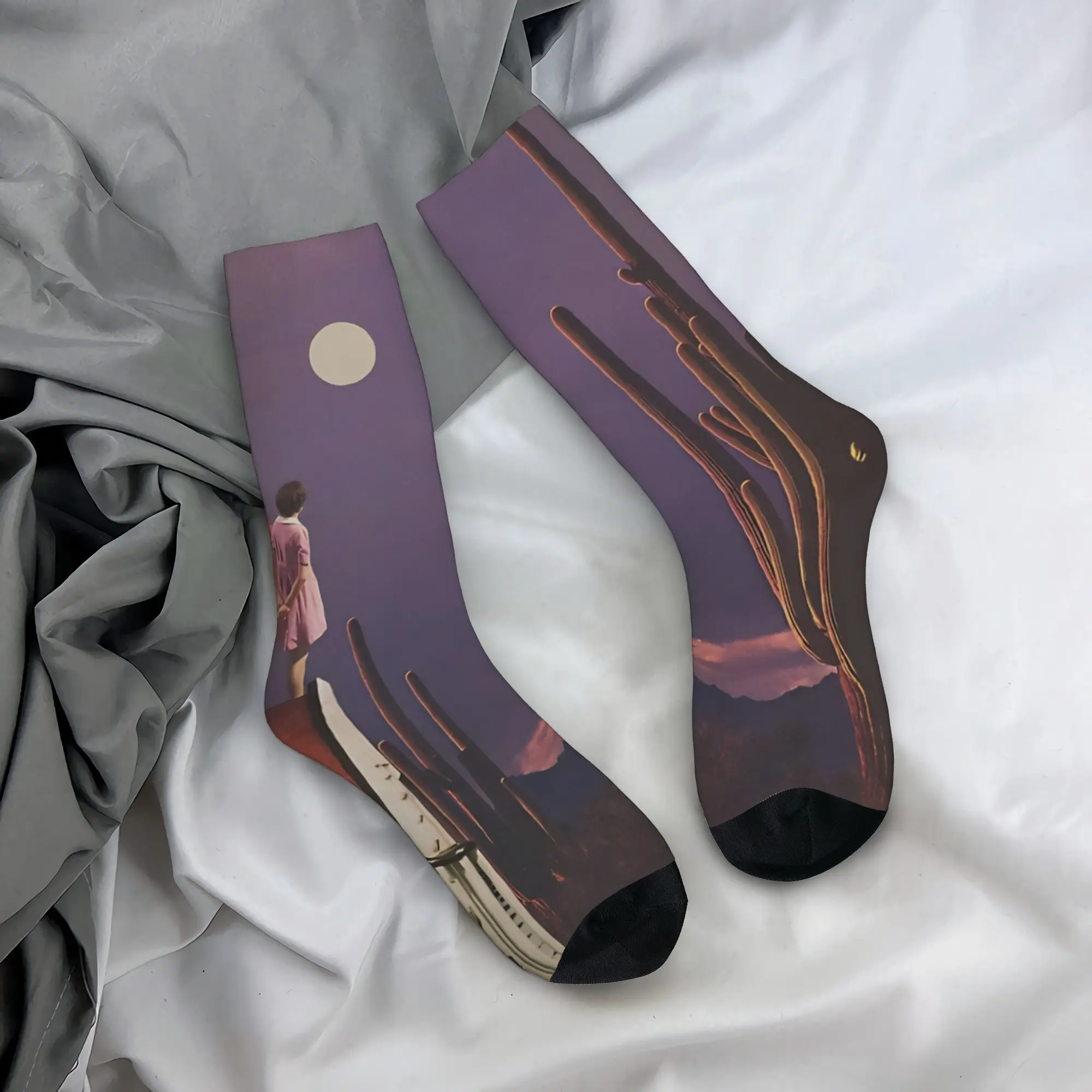 

Mountain Morning Stockings Pattern Funny Socks Winter Non-Slip Socks Adults Men Climbing Soft Breathable Socks