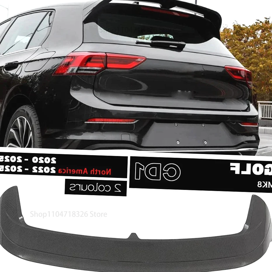 Для VW Volkswagen Golf VIII Mk8 CD1 8-го поколения 2020–2025 хэтчбек GTI R-line задний спойлер на крышу черный принт из углеродного волокна