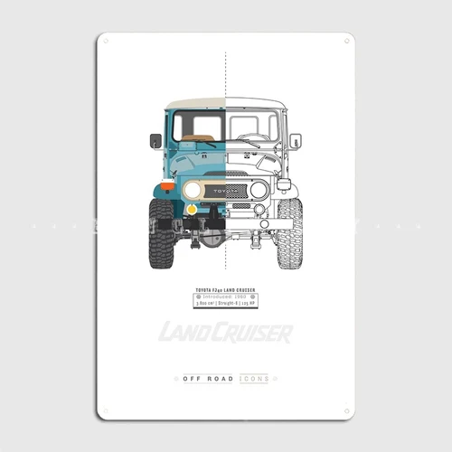 하프 컬러 금속 플라크 포스터, 펍 차고, 클래식 벽 장식, 주석 사인 포스터, Fj40  Best5