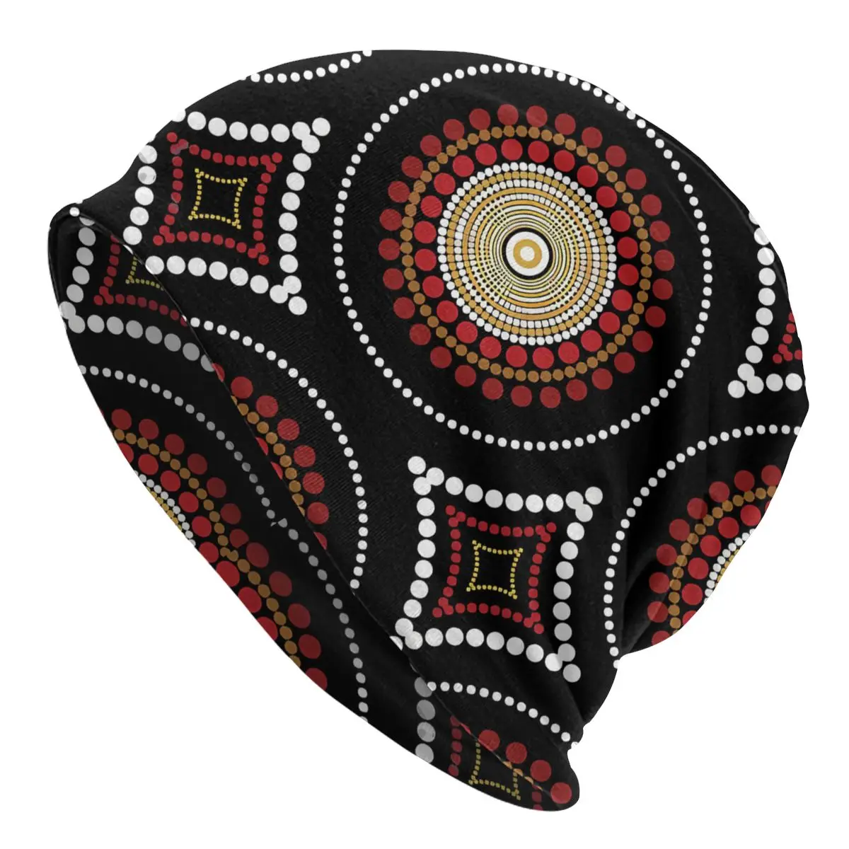 

Black Fashion Beanie Caps Australian Aboriginal Art Skullies Beanies Ski Caps Soft Thin Bonnet Hats