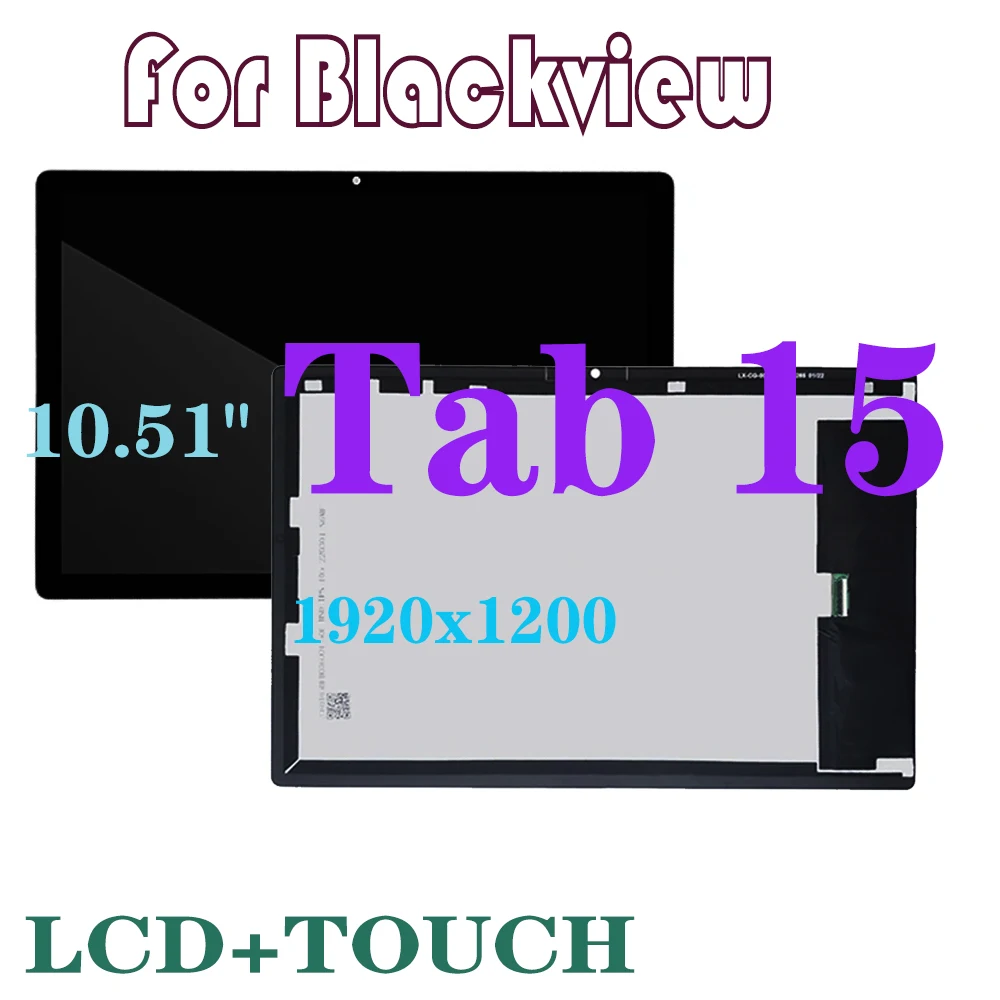 

10,51 "Оригинальный ЖК-дисплей для Blackview Tab 15, ЖК-дисплей, сенсорный экран, дигитайзер, дисплей 1920x120, 0 пикселей, замена FHD