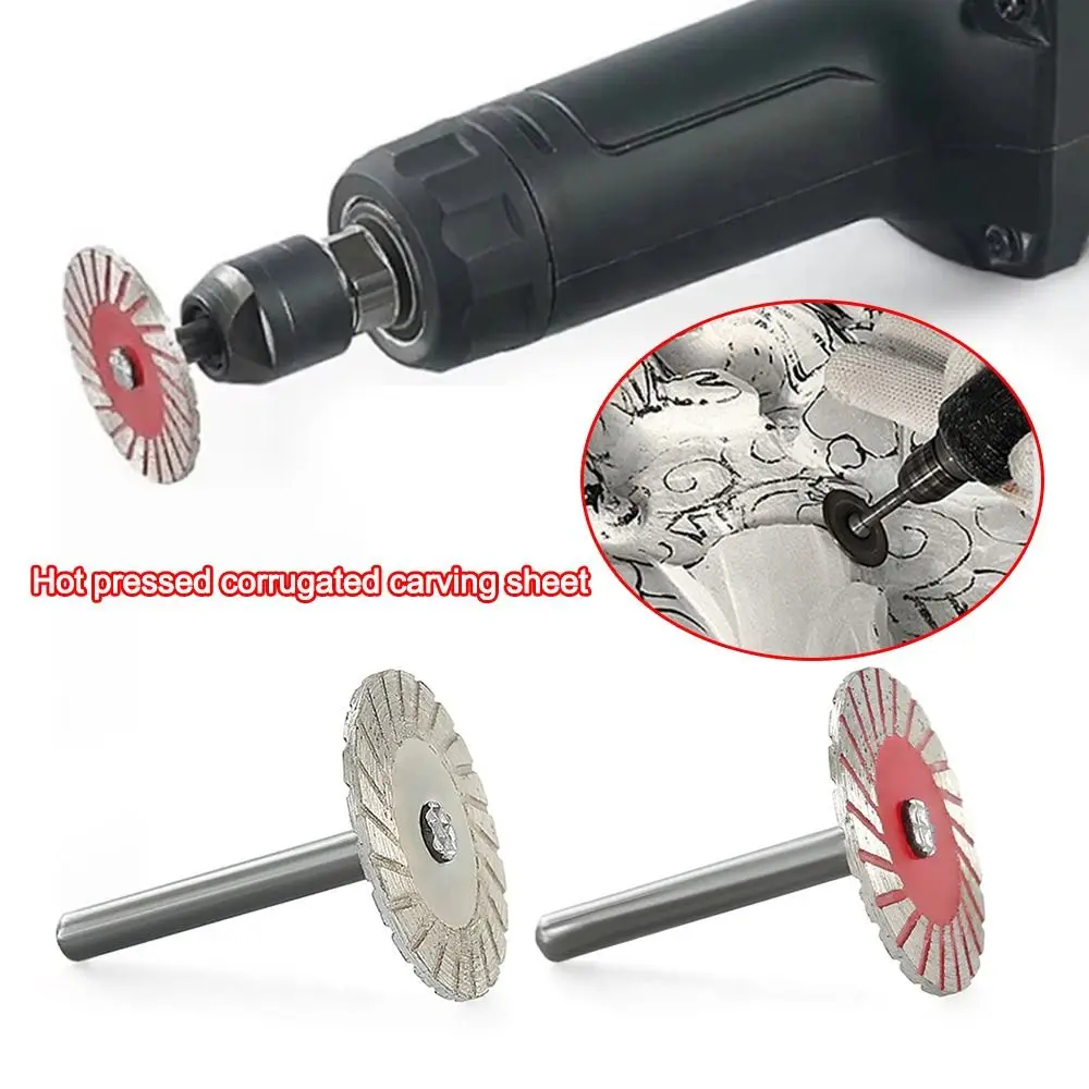 

40 мм алмазный отрезной диск с хвостовиком 6 мм, прочный шлифовальный диск, круглый отрезной диск с резьбой для дерева, металла, камня, гранита, мрамора