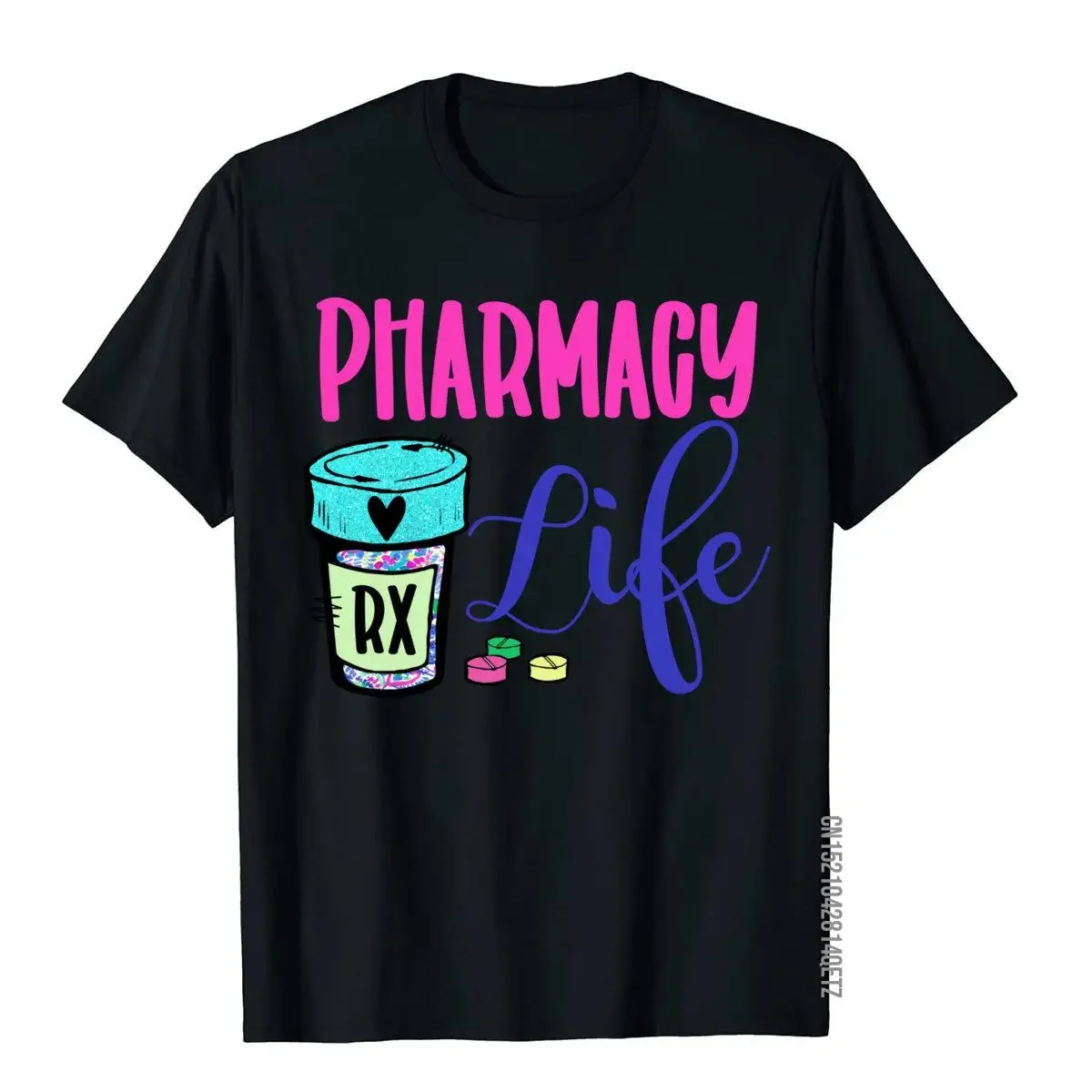 Cute Pharmacy Life Medication Pill Pharmacist Pharmacy Tech Coupons Men Tops T Shirt Printed T Shirt Cotton Unique