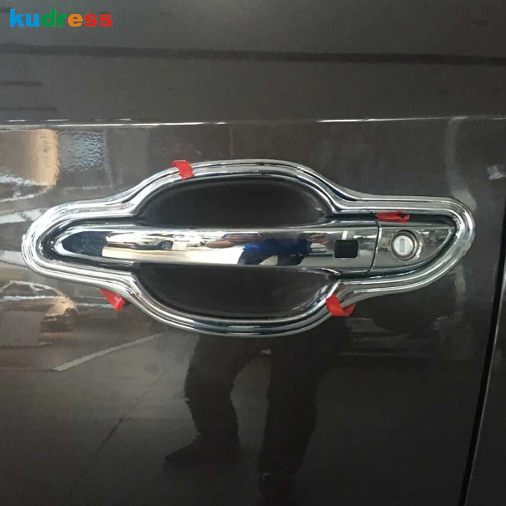 For Hyundai Tucson 2015 2016 2017 2018 2019 2020 Carbon Fiber Car Side Door Handle Bowl Cover Trim Sticker Exterior Accessories
