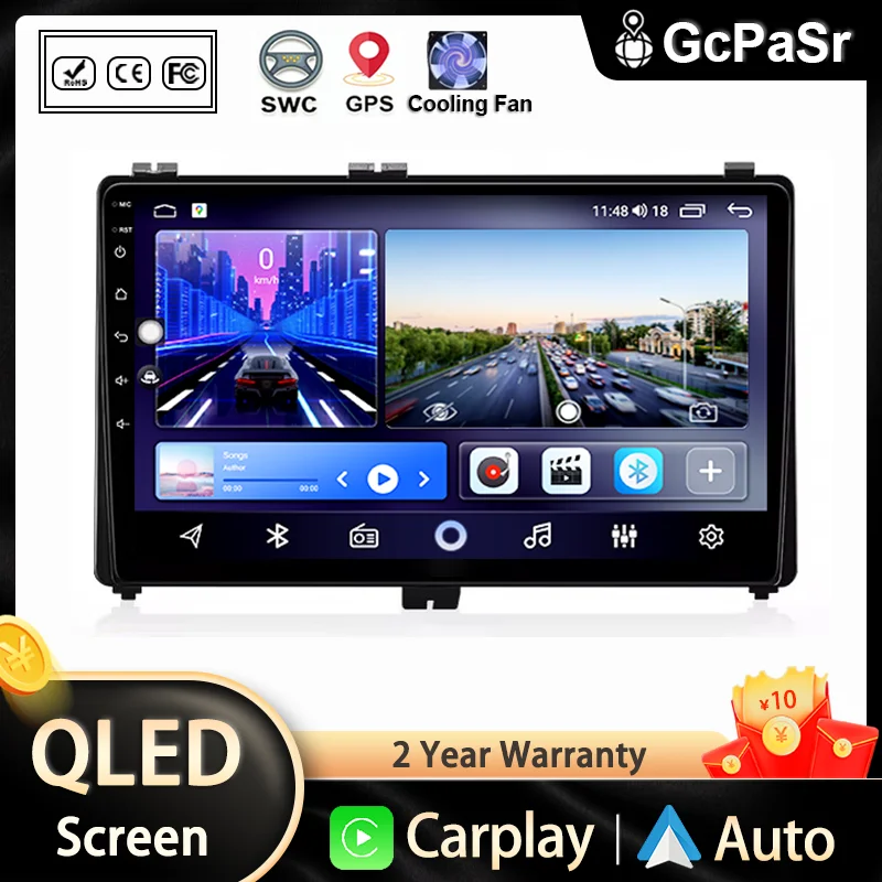 

Android 13 For Toyota Auris 2016 2017 2018 Radio Multimedia Stereo Dash Cam Screen GPS Head Unit Navigation No 2din DVD Screen