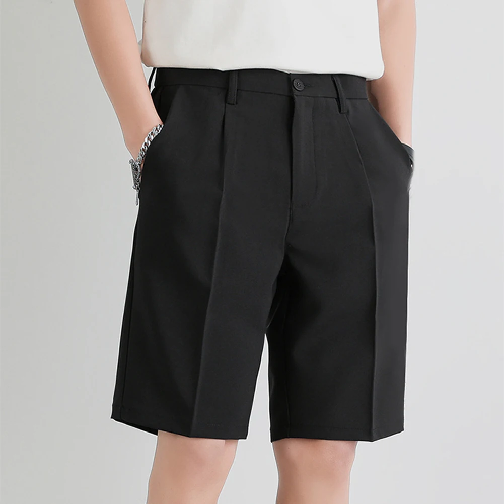 Casual Shorts Quick Drying Casual Outfits 33 34 Trendy Shorts Trendy Style Workplace Suitable All Seasons Wear Medium Waist