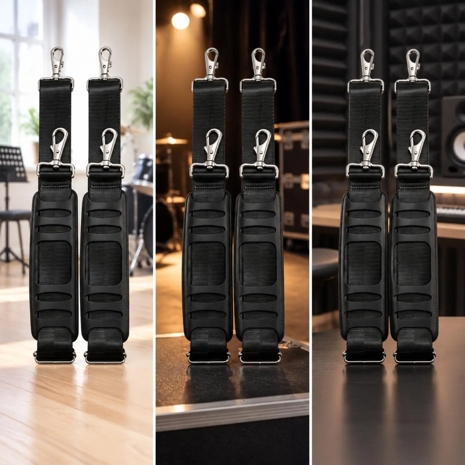 Oxford Cloth Carrying Strap for Musical Instrument Cases with Metal Swivel Clips for Violin Guitar Cello