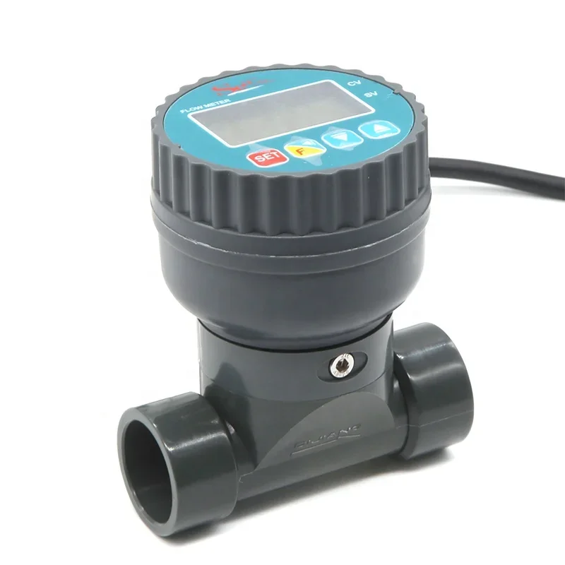 SEA Factory Multi-Function ZJLCD Series Paddle Wheel Flow Meter With PULSE + RS485 Output + LCD Displays Flow Rate And Control