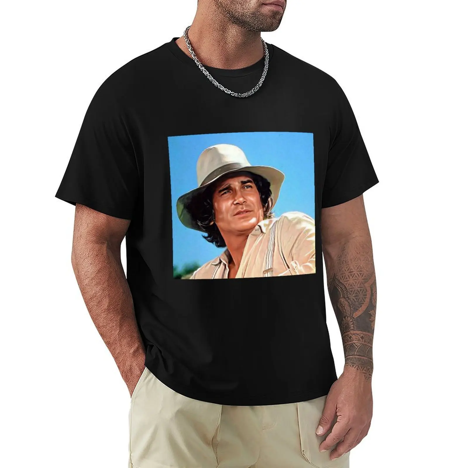 Charles Ingalls T-Shirt Work Basic Short Sleeve Top