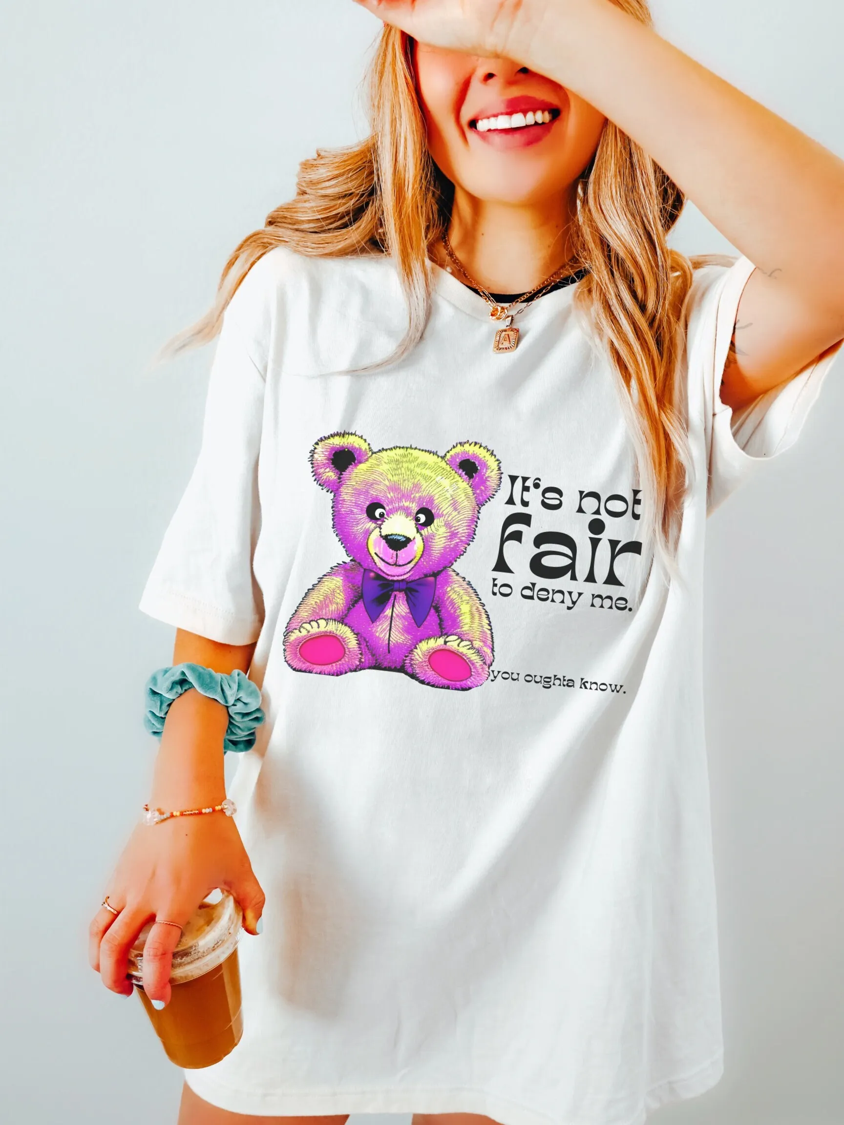 Cross Eyed Bear T Shirt Misheard Lyrics Retro Funny Nostalgic 90 s Music Alanis Fans You Oughta know