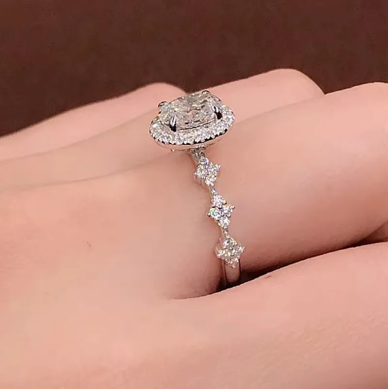 

14K White 5Ct IGI Lab Grown Diamond Ring Oval Cut Diamond CVD HPHT DEF VS-VVS Wedding&engagement Ring ﻿