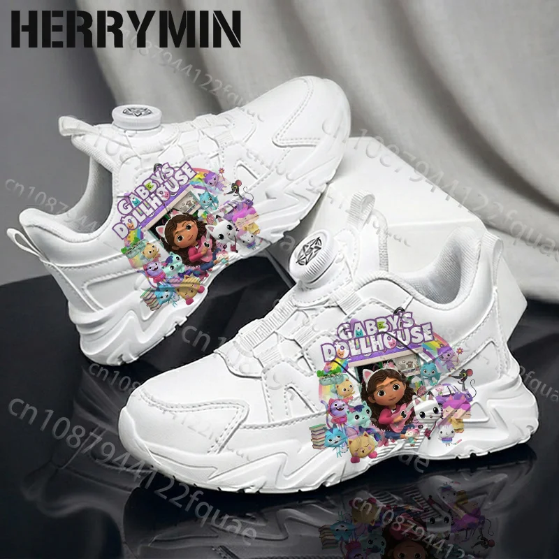 Super Cute Gabby Dollhouse Print Girls Children Shoes High Quality Arch Support Solid Color Sole Wear Resistant Sports Shoes