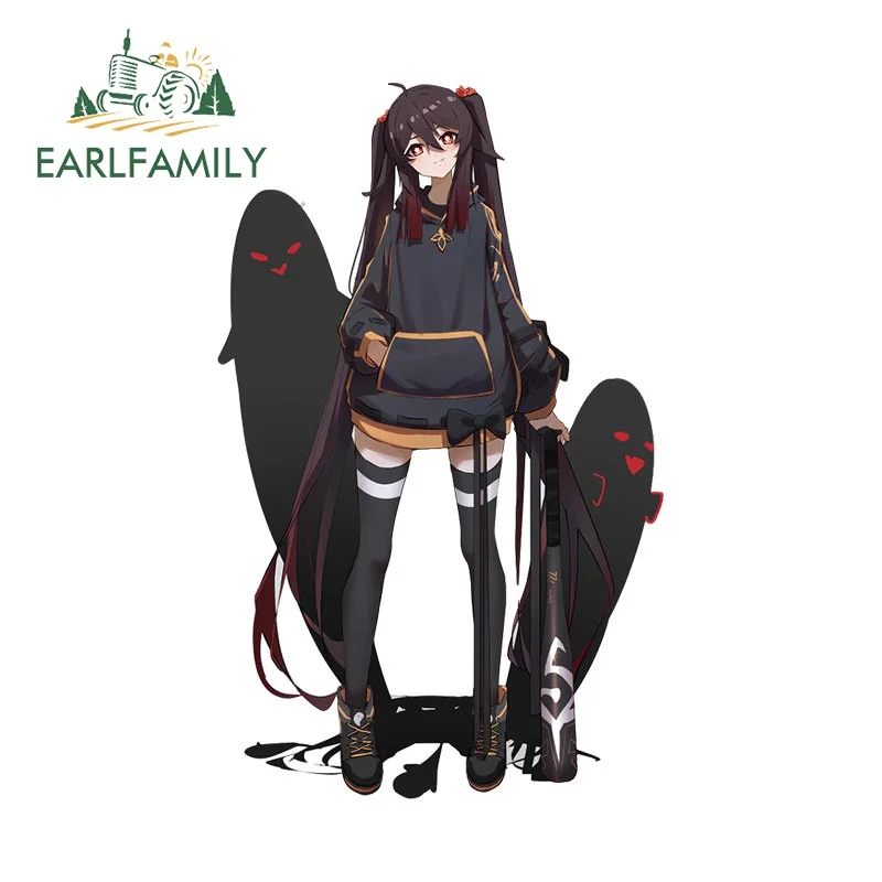 Earl family 13cm x 8,1 cm Hutao niedlichen Geist Auto Aufkleber interessante Angel gerät Box Laptop Aufkleber Anime Okklusion Kratzer Dekor