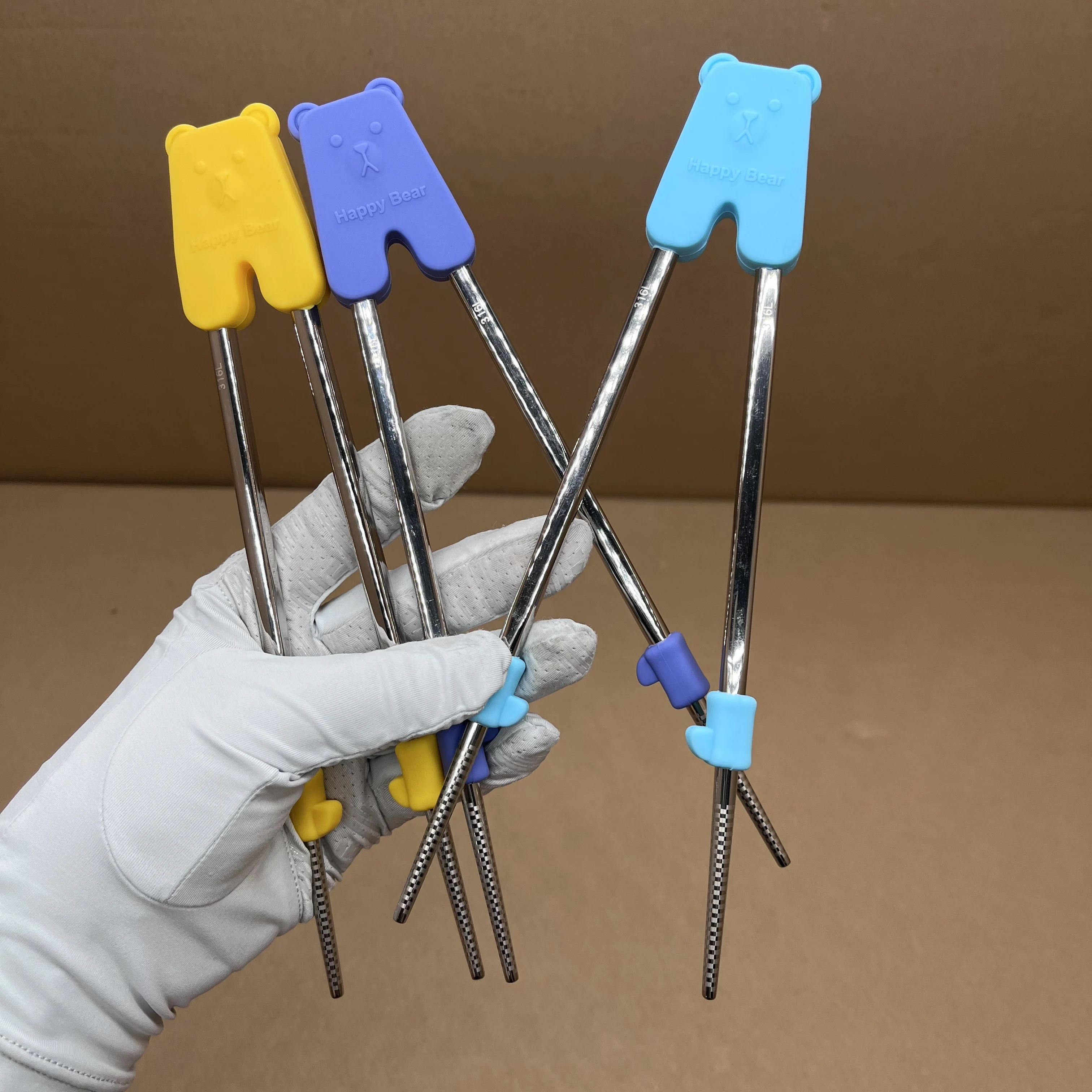 

Детские палочки для еды из нержавеющей стали 316, детские тренировочные палочки для еды, обучающее пособие для детей