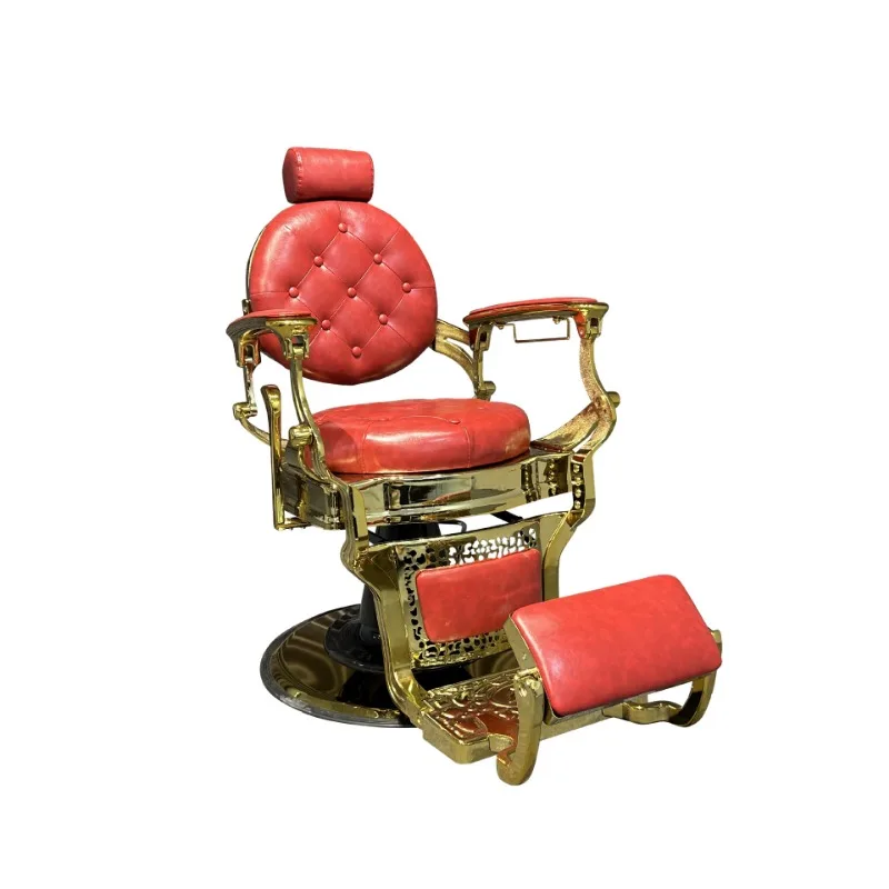 Strictly selected salon oil head chair can be lifted and lowered barber shop chair retro oil head chair hair salon perm and dye