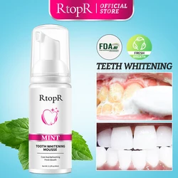 RtopR Teeth Whitening Mousse Removes Stains Cleans Teeth Whitening Teeth Oral Hygiene Mousse Toothpaste Whitens Removes Plaque