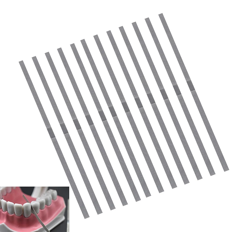 12pcs 4mm Dental Metal Polishing Stick Strip Single Surface Whtening Materials