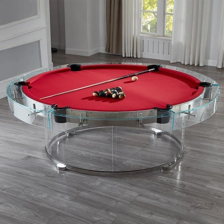 Tavolo da biliardo per il ricreazione domestica Tavolo da biliardo rotondo in vetro temperato