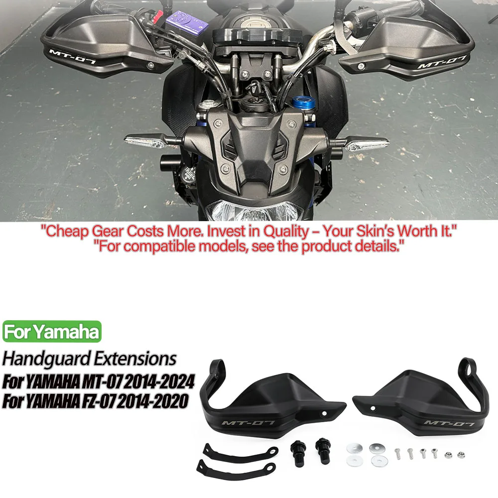 

MT07 FZ07 защита руля для YAMAHA MT-07 FZ-07 2014-2024 аксессуары для мотоциклов защита рук рычаг протектор логотип