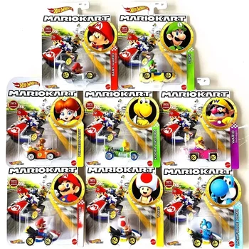 Ruote calde originali Mario Kart 1:64 Bowser pressofuso con veicolo Badwagon Hotwheels giocattoli per ragazzi regali Premium 1/64 giocattolo per auto