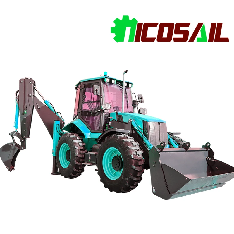 Low Price Sale of New Mini Tractor Backhoe Loader Excavator Wheel Backhoe Loader