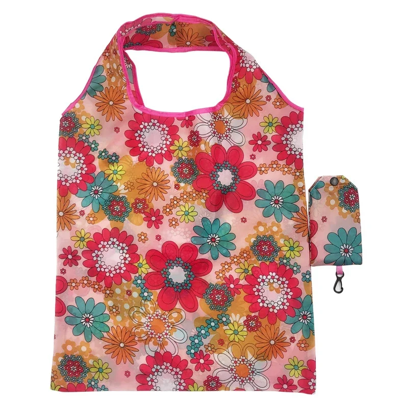 ‌Fashion Printing Foldable Eco-Friendly Tote Handbag - Large-Capacity Travel & Grocery Bag with Pouch Design‌‌ Shopping Bags