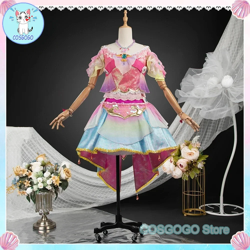 COSGOGO[Customized] Aikatsu! Series Hoshimiya Ichigo Gown Cosplay Costume Game Anime Party Uniform Hallowen Play Role Clothes Cl