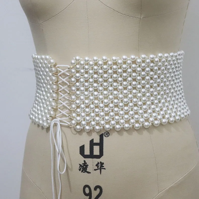 2023 Autumn Pearl Belt For Office Lady Elegant Waist Chains White Female Outfitting Jewelry Fashionable Accessory Birthday Gift