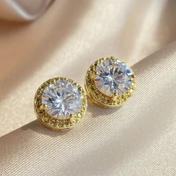 ZAKOL Fashion Jewelry for Women/Men Crown Shining AAA Zircon Small Stud Earrings Ear Accessories Gift