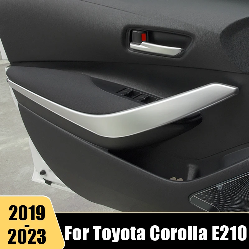 

For Toyota Corolla E210 2019 2020 2021 2022 2023 Hybrid Carbon Car Door Inner Handle Frame Trim Stickers Protector Accessories