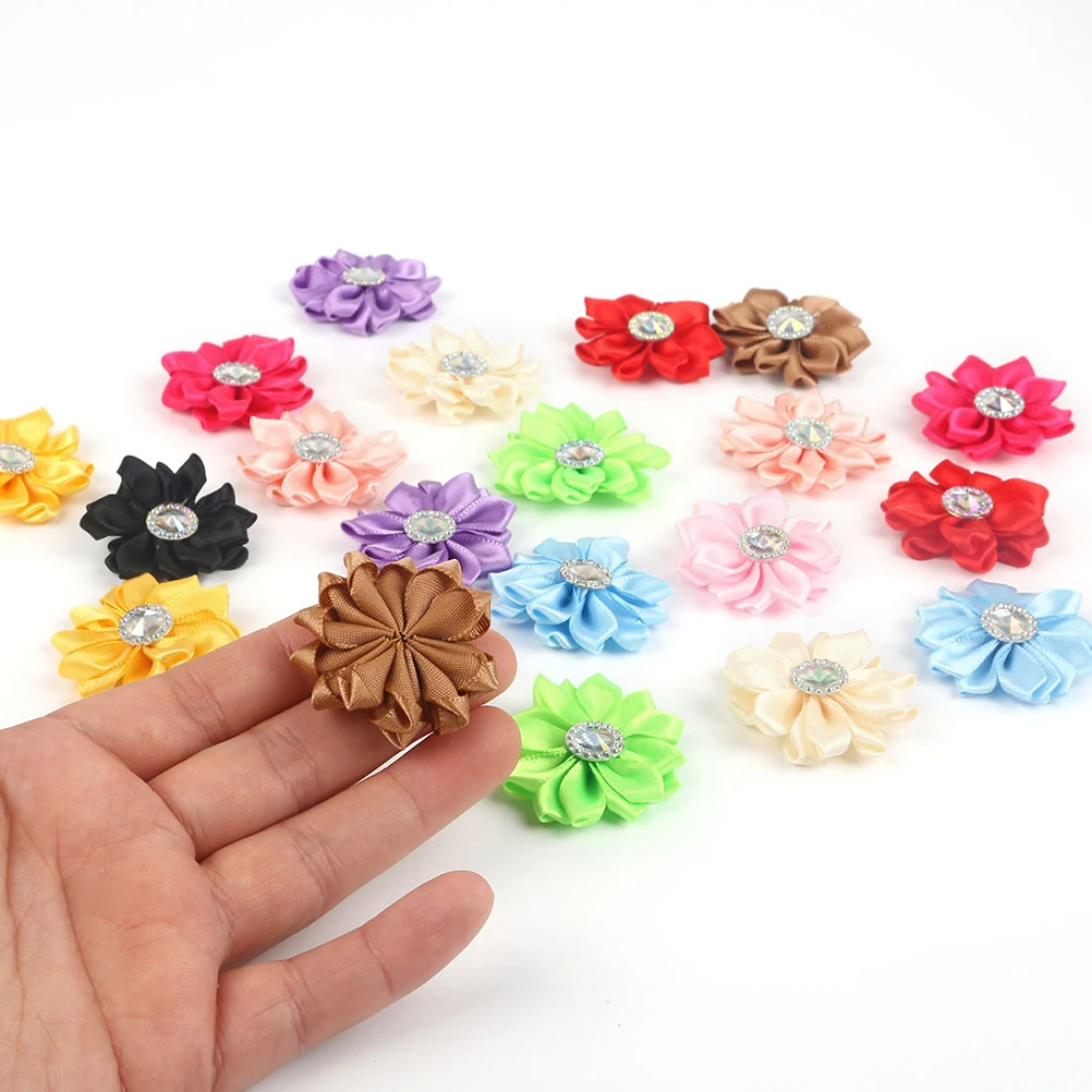 

Cloth Hair Accessories Attached on Headbands Flower Headwear Ribbon DIY