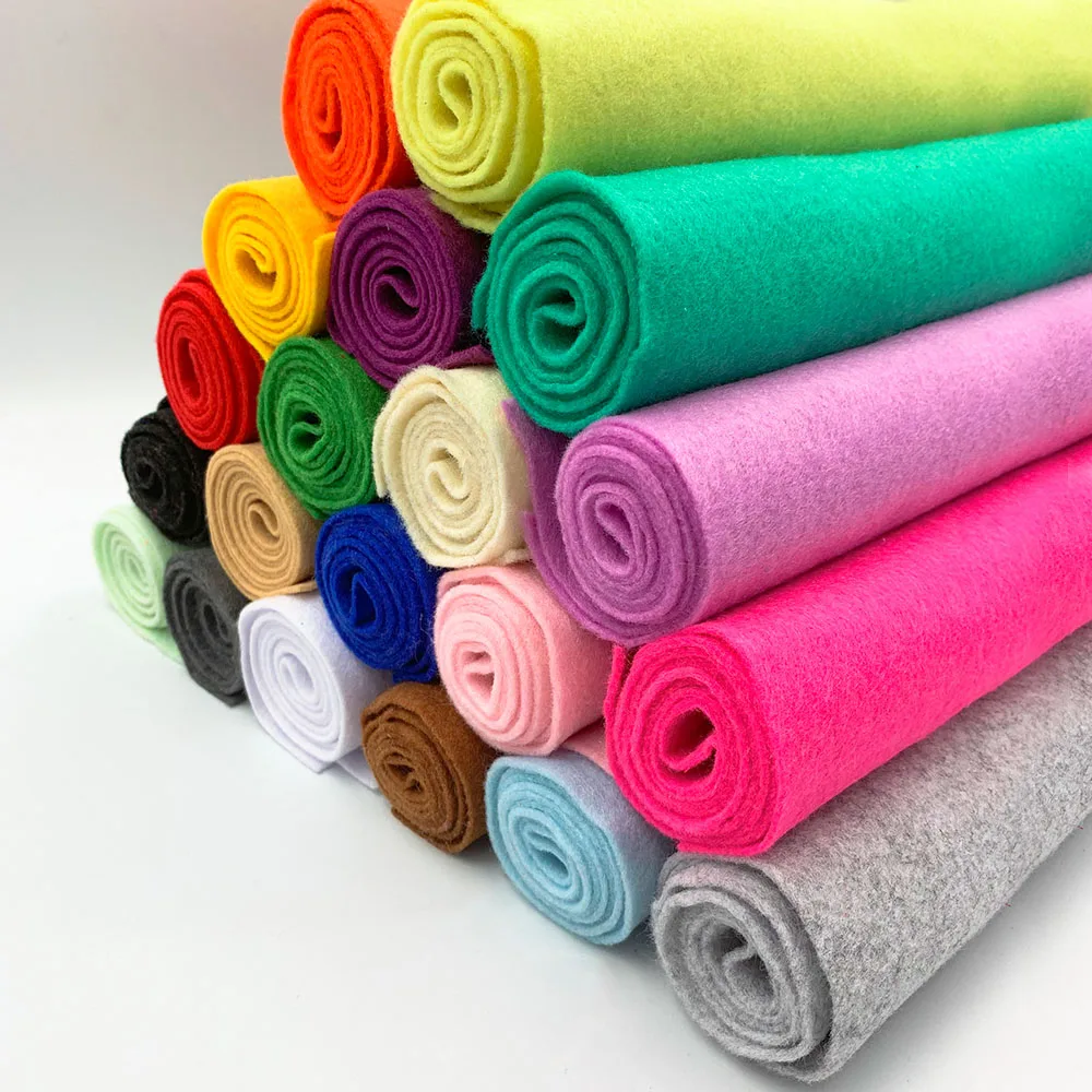 Tela de Fieltro Suave, Lámina de Fieltro No Tejido, Material para Manualidades, Costura, Muñecas, Accesorios, 1.4mm de Grosor